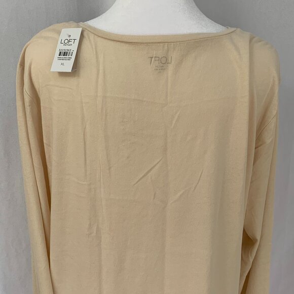 LOFT Cotton V-neck Long Sleeve Tee - Picture 10 of 12